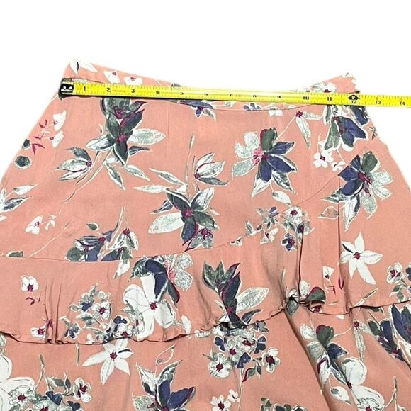 Japna Floral Ruffle Skirt - Pink, Size M - Picture 3 of 5